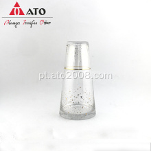 Conjunto de jarro de vidro transparente